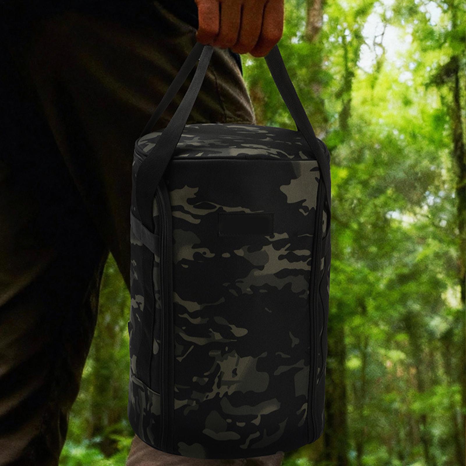 Camping Cooking Organizer - Camping Tote Bag Cylinder Carry Case
