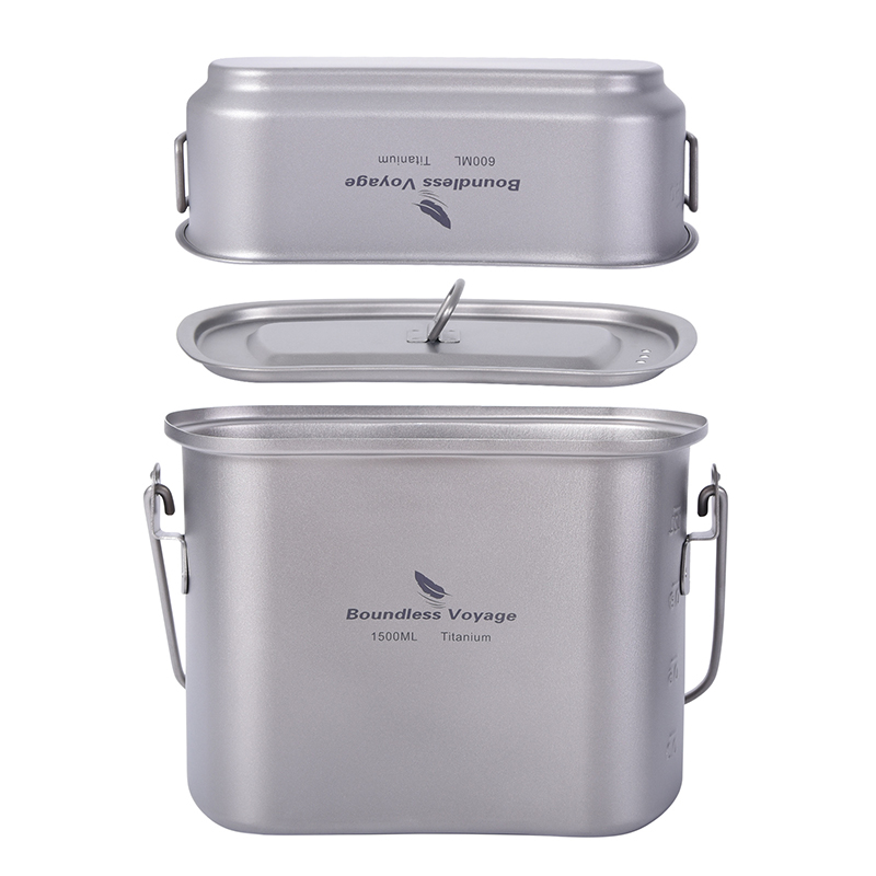 1.5L Outdoor Military Canteen  - Camping Cooking Container ulasan dan harga