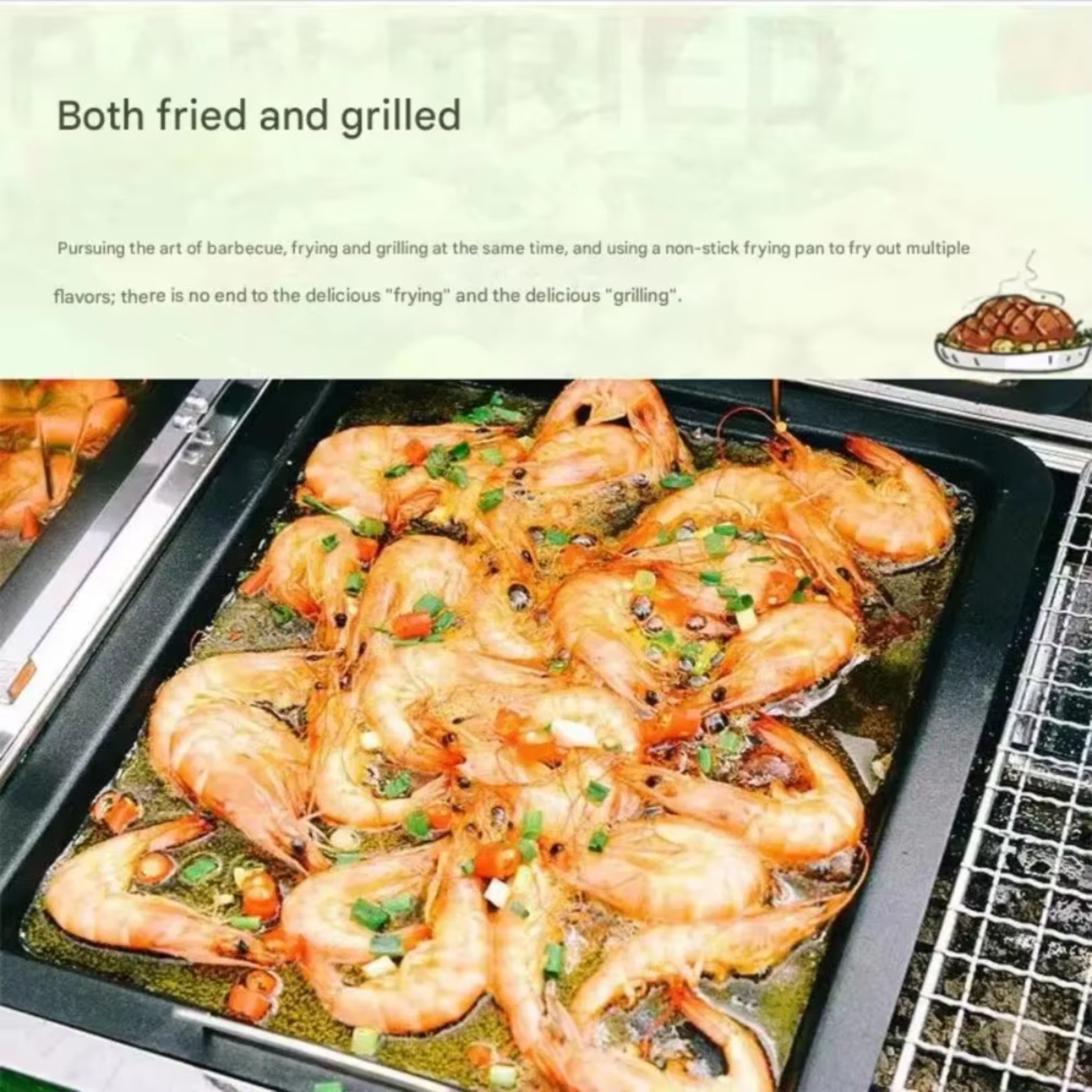 Griddle Pan Non Stick Iron Pla - Camping Cooking Flat Top ulasan dan harga