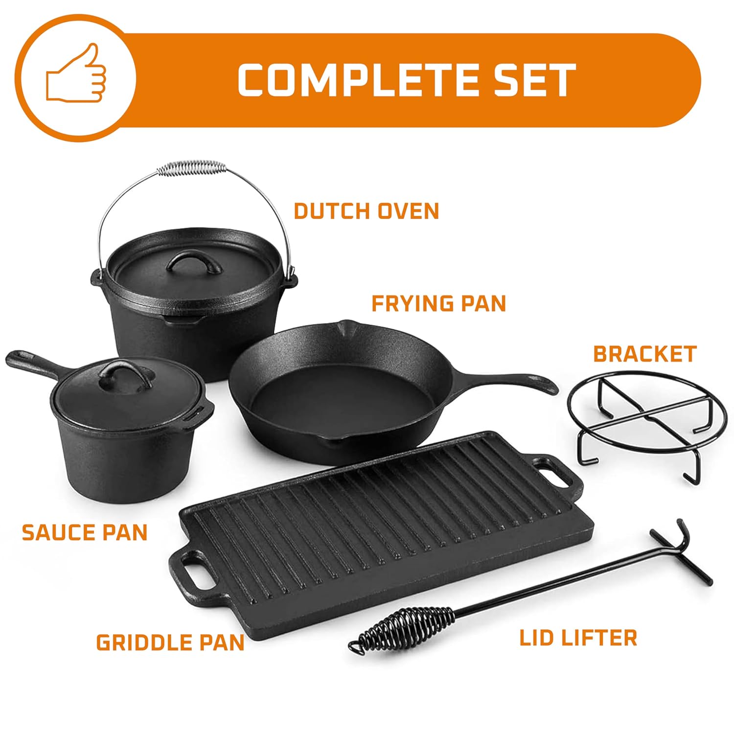 Camping Cooking Set Of 7. Pre  - Camp Dutch Oven Cast ulasan dan harga